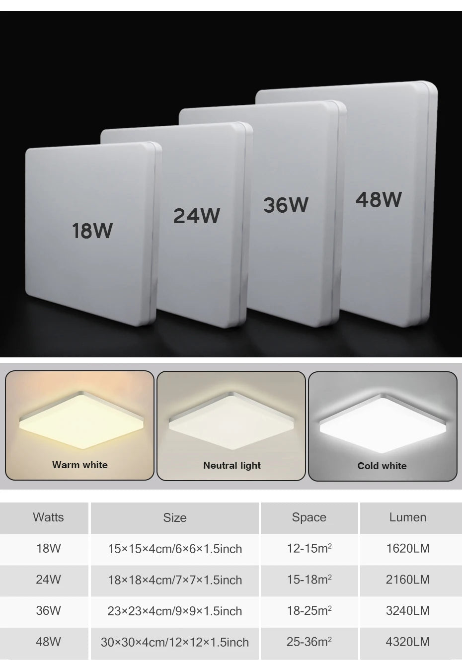 Square LED Ceiling Lamp