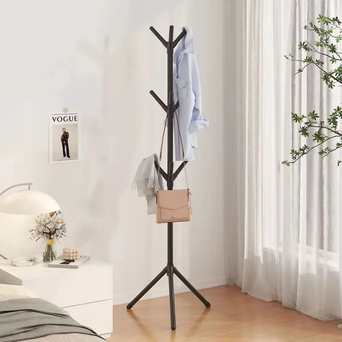 Vertical Tree-Branch Clothes & Hats Rack