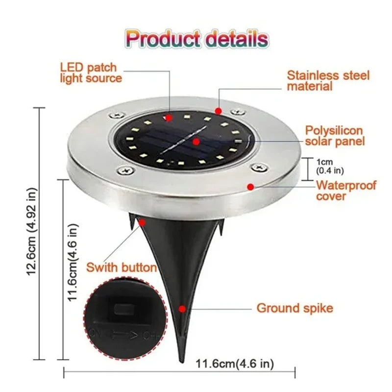8/20 LED Solar Disk Lights