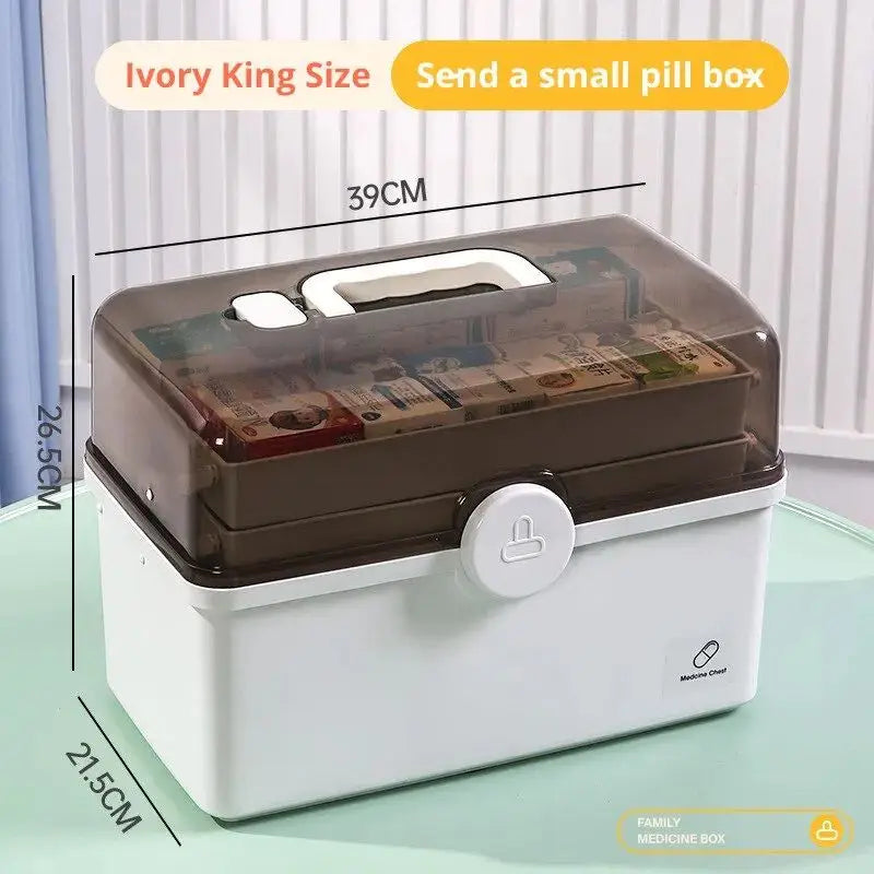 White Multi-Layer Medicine Box