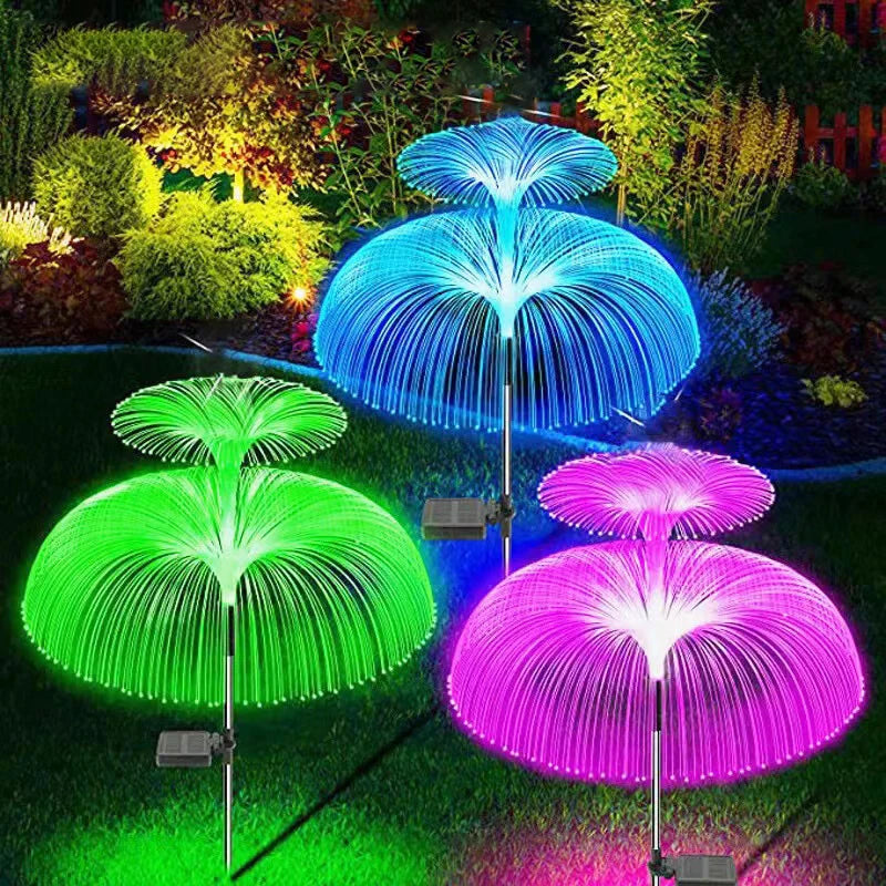 Solar Fiber Optic Jellyfish Garden Lights