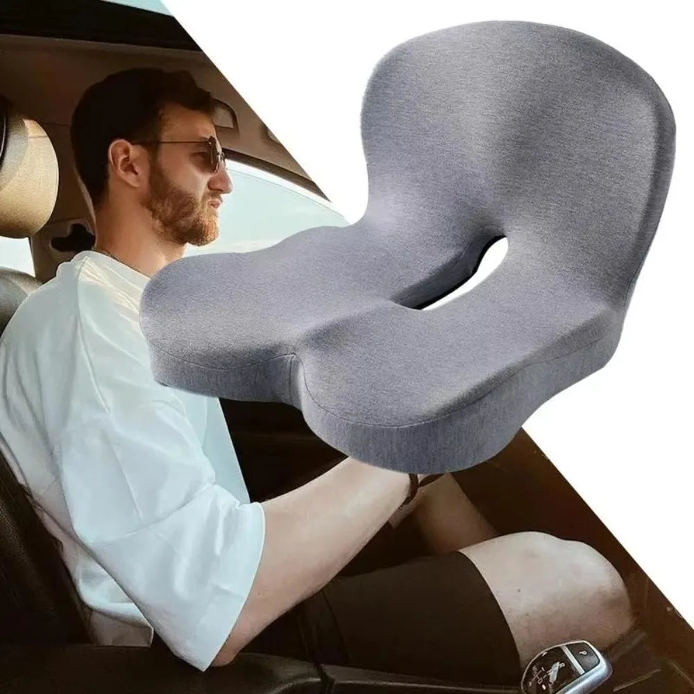 Memory Foam Backrest Cushion – Non-Slip Car Seat Support for Drivers