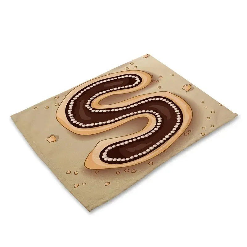 Letter Pattern Cotton Linen Placemats
