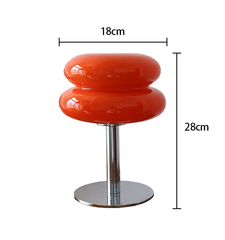 Macaron Glass Table Lamp – Trichromatic Dimming Night Light