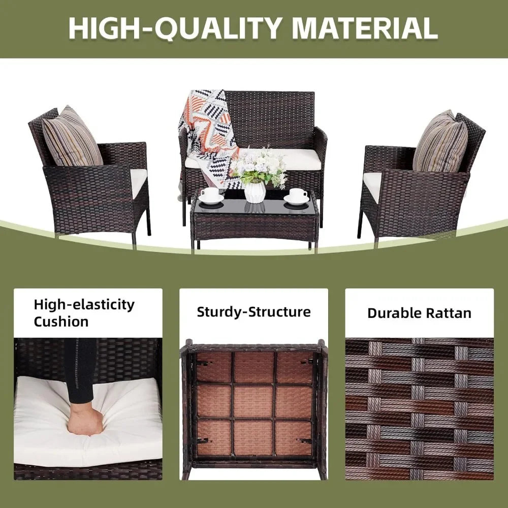 4-Piece Outdoor Patio Furniture Set
