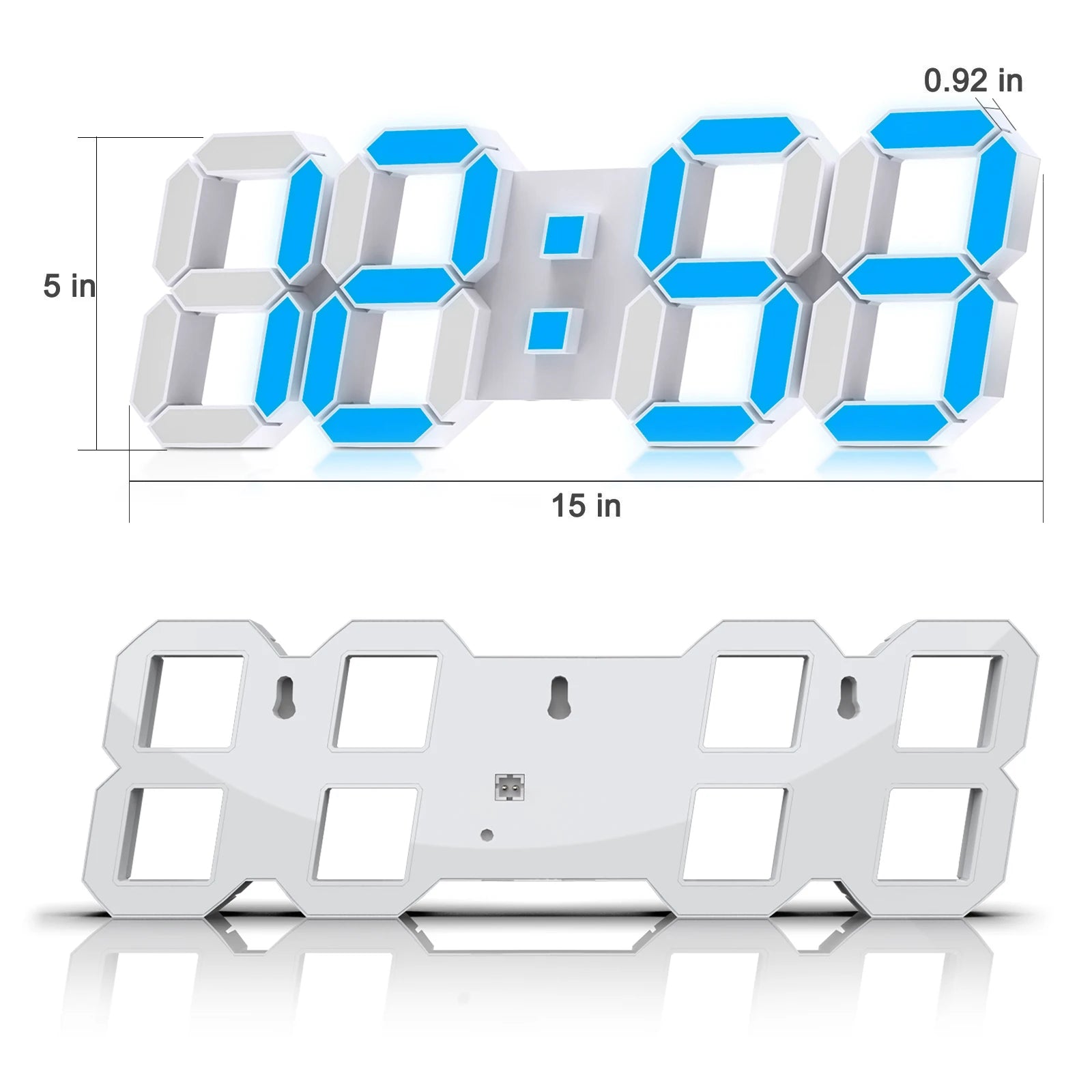 3D LED Digital Wall Clock