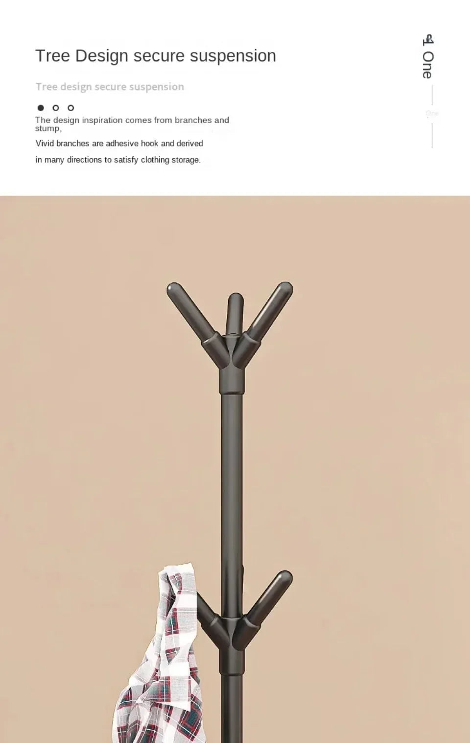 Vertical Tree-Branch Clothes & Hats Rack