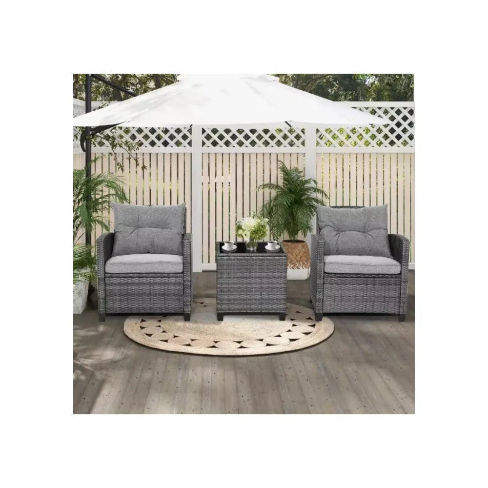 3-Piece Outdoor Wicker Patio Furniture Set
