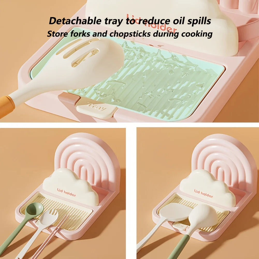 Multifunctional Kitchen Lid & Spoon Holder