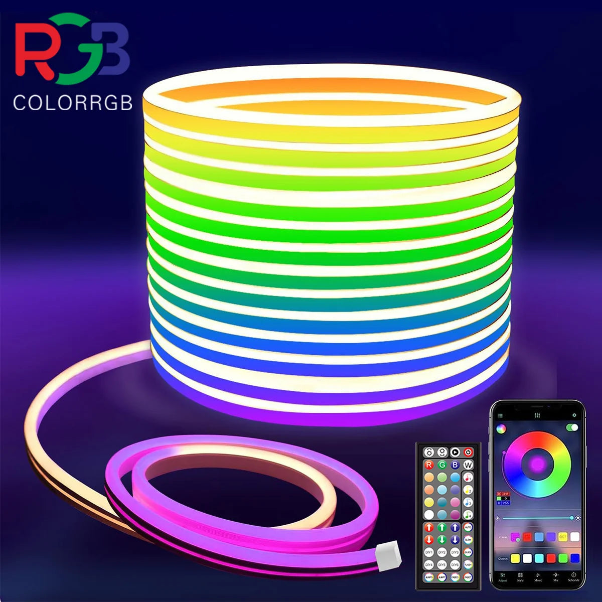 EU Plug LED Neon Strip Light