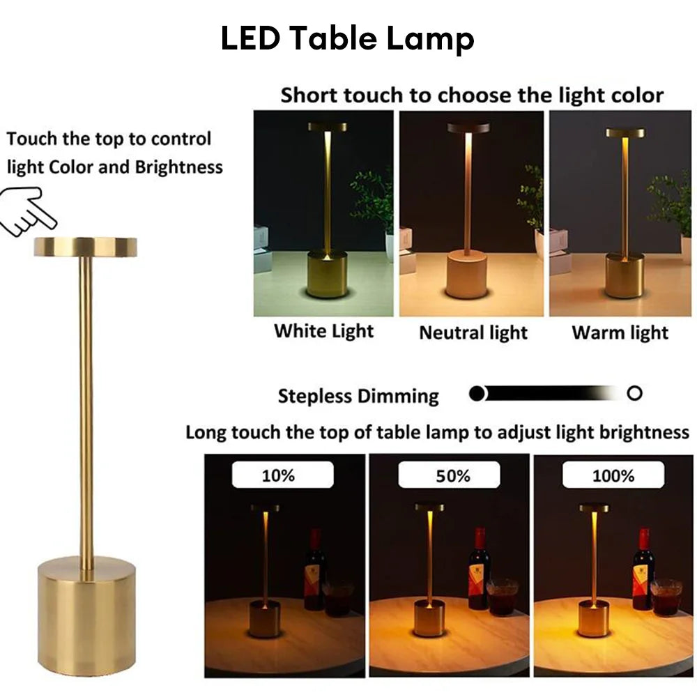 Classic USB Rechargeable Table Lamp