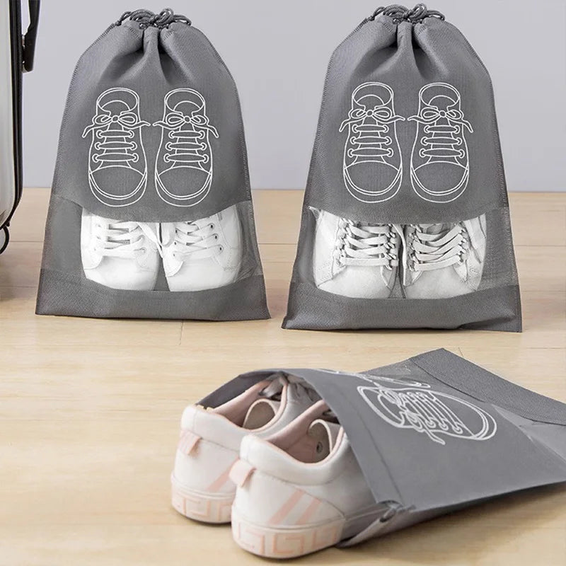 Shoes Storage Bags – Waterproof Non-Woven Closet & Travel Organizer