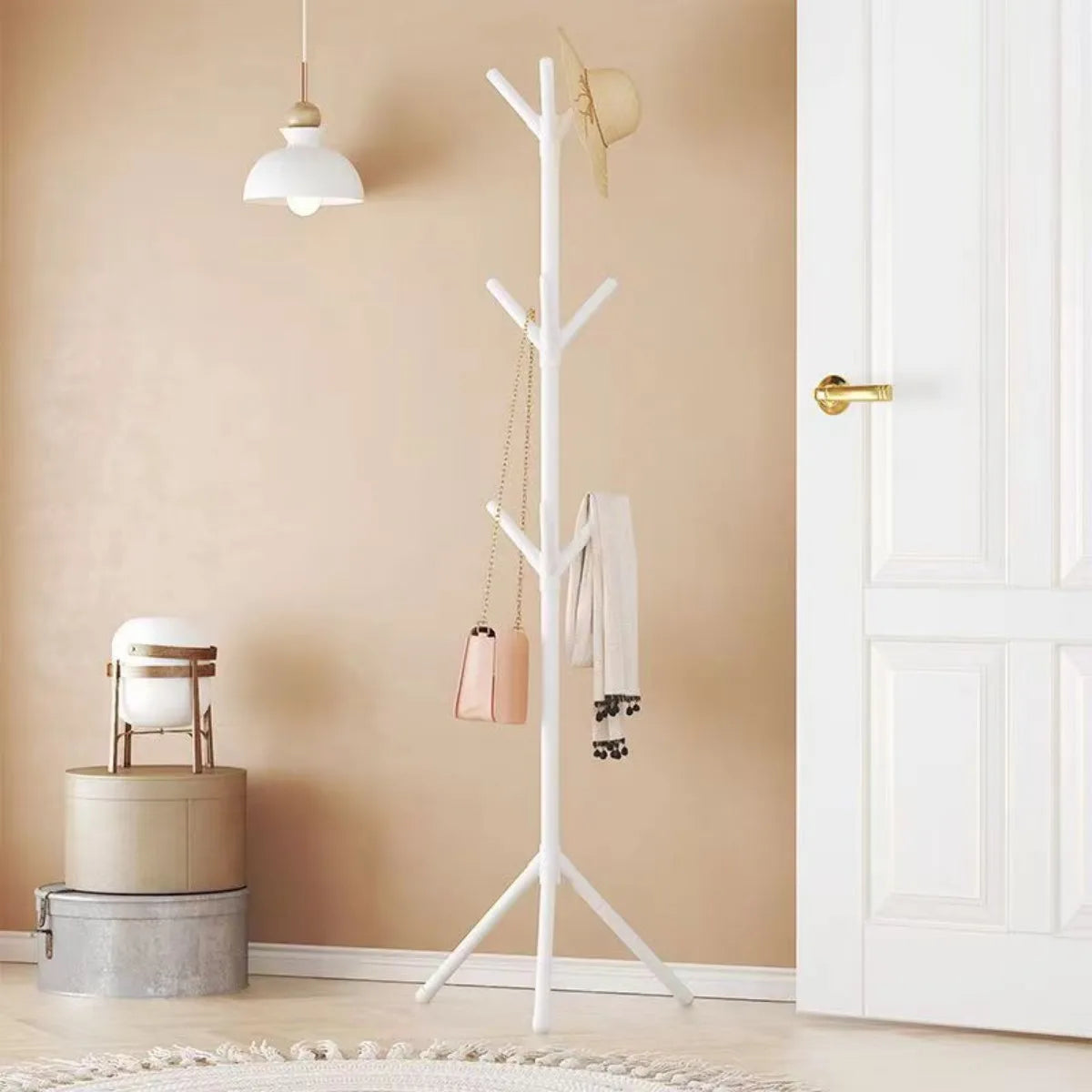 Vertical Tree-Branch Clothes & Hats Rack