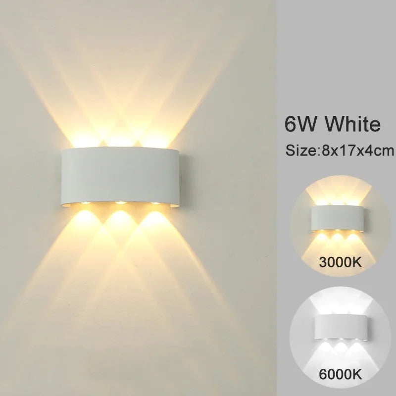 LED Wall Sconce – Modern Indoor & Outdoor Up/Down Wall Mount Light for Living Room