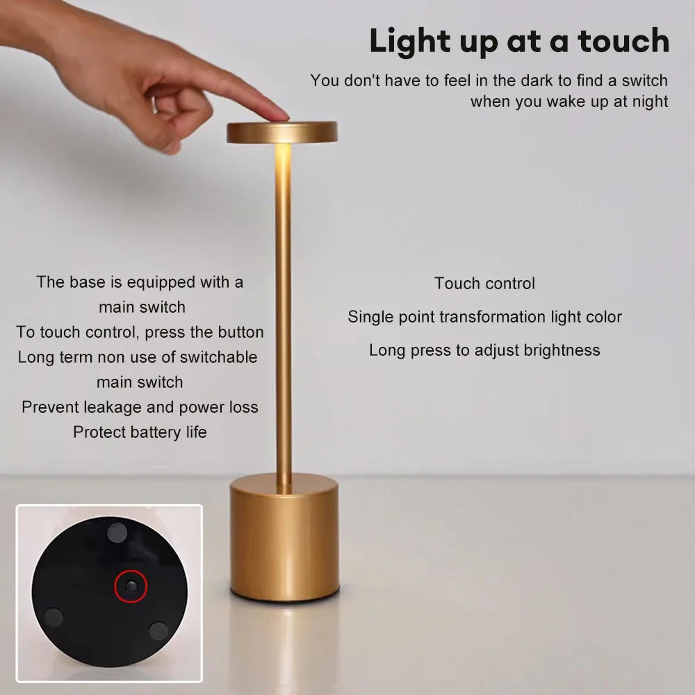Classic USB Rechargeable Table Lamp