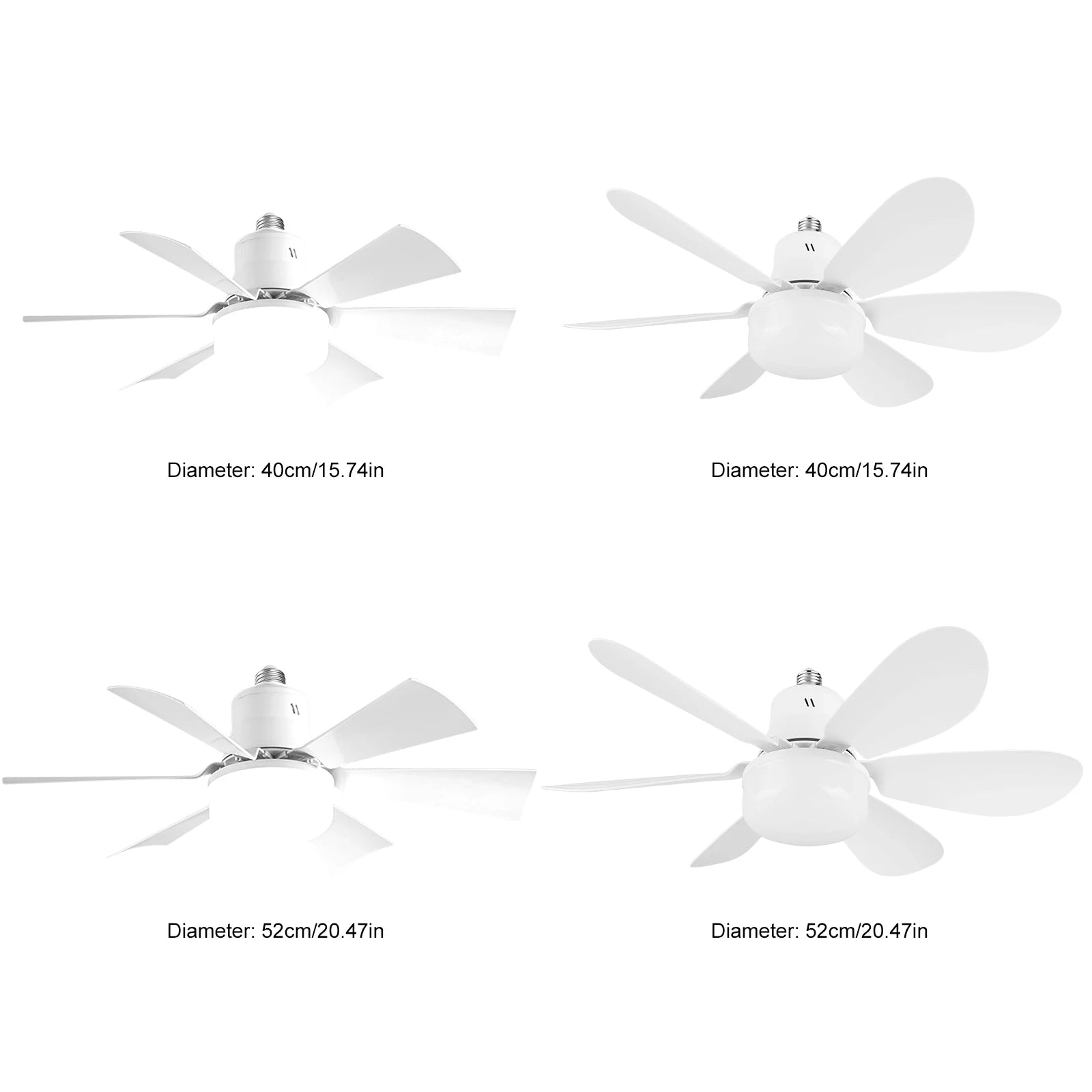 Screw-in Ceiling Fan with Light