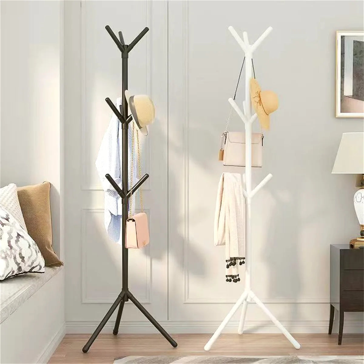 Vertical Tree-Branch Clothes & Hats Rack