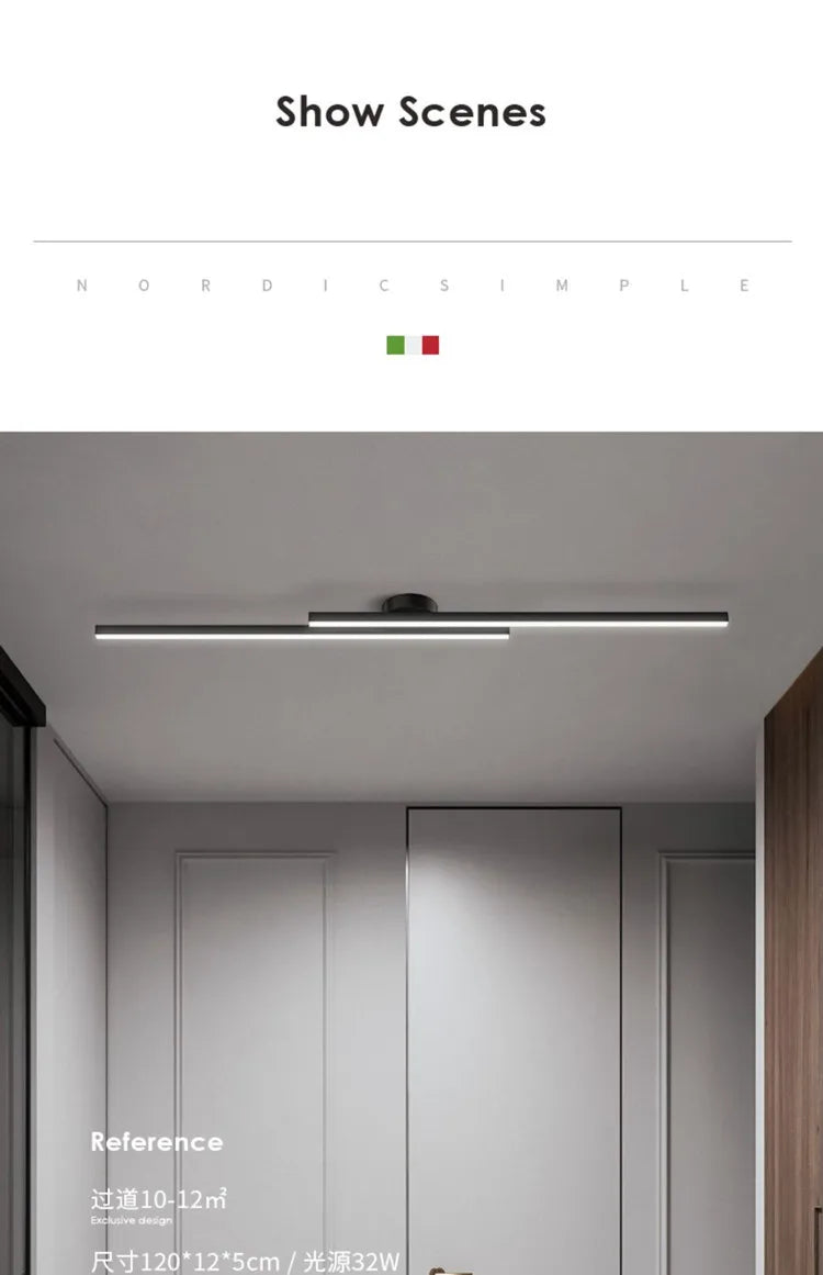 Long Aluminium LED Ceiling Light