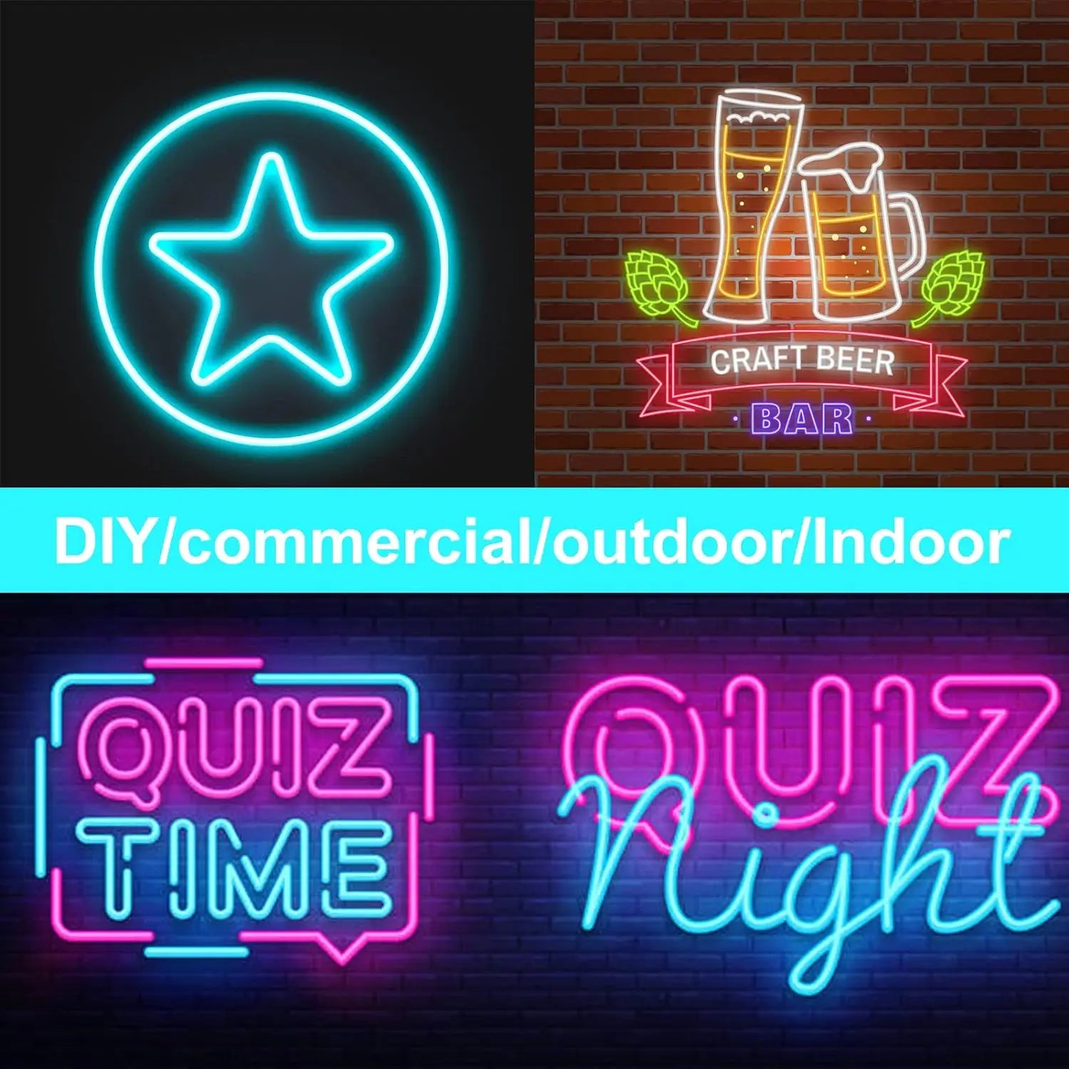 EU Plug LED Neon Strip Light