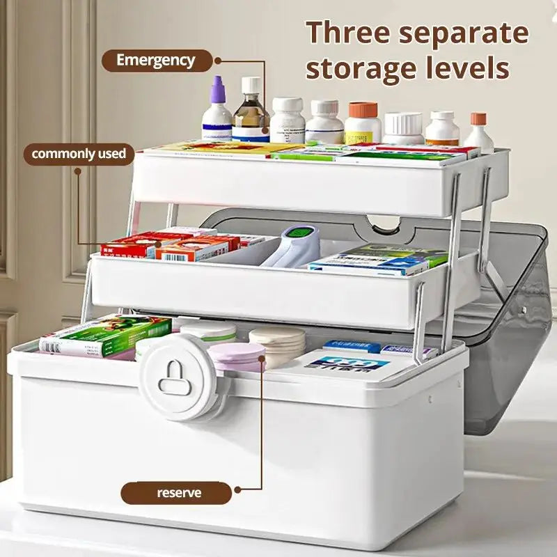 White Multi-Layer Medicine Box