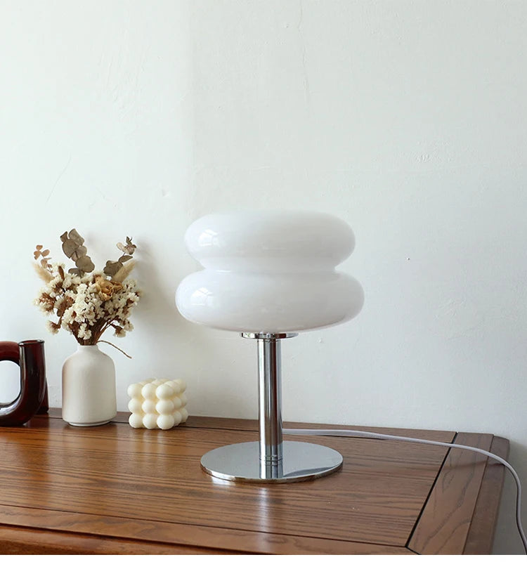 Macaron Glass Table Lamp – Trichromatic Dimming Night Light