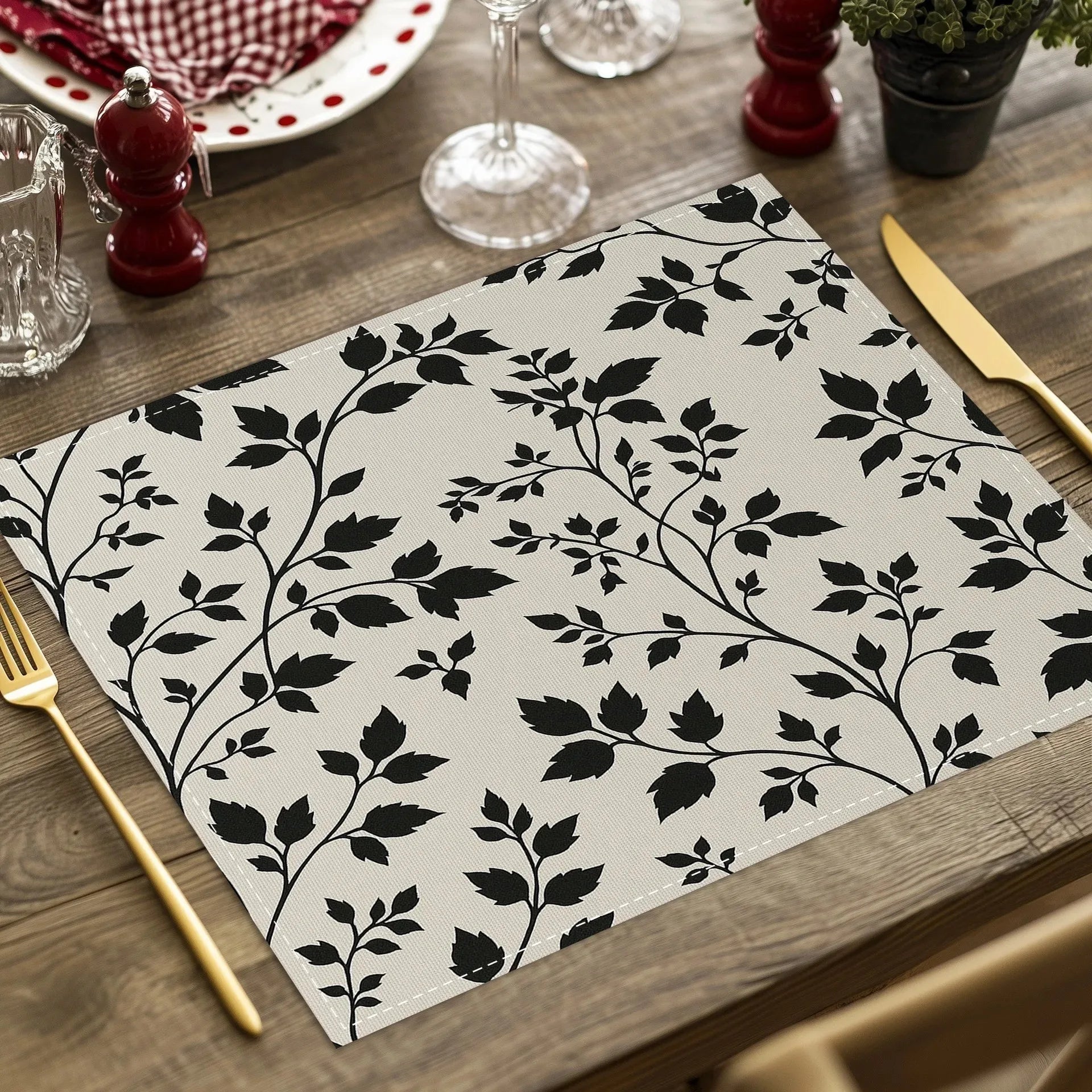 Modern Abstract Geometric Linen Placemats