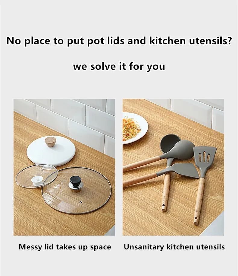 Plastic Spoon Holder – Heat-Resistant Kitchen Utensil Organizer