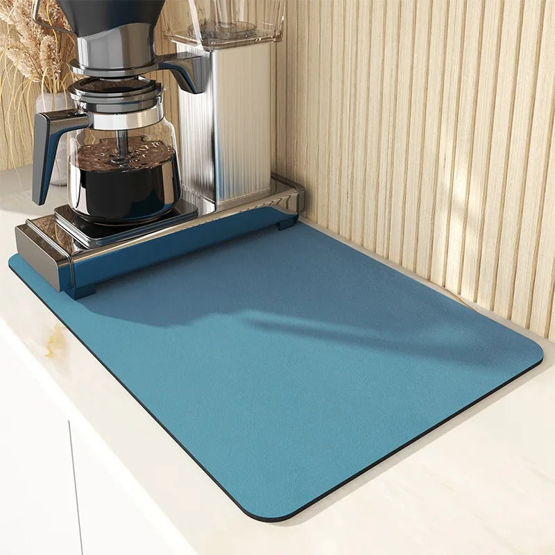 Large Super Absorbent Kitchen Mat – Quick Dry Dish & Faucet Draining Pad
