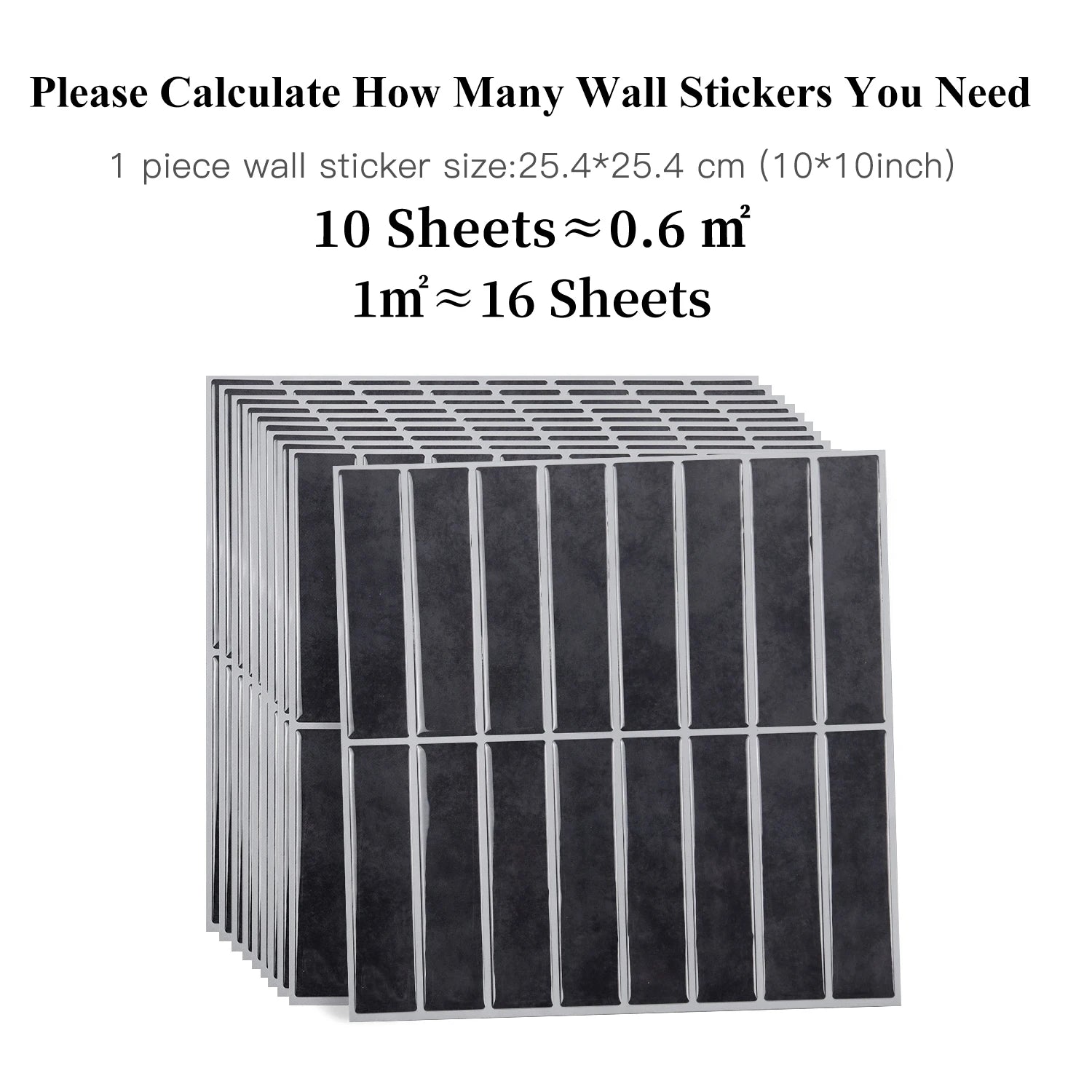 10 PCS Waterproof & Anti-Oil Peel-and-Stick Wall Tiles