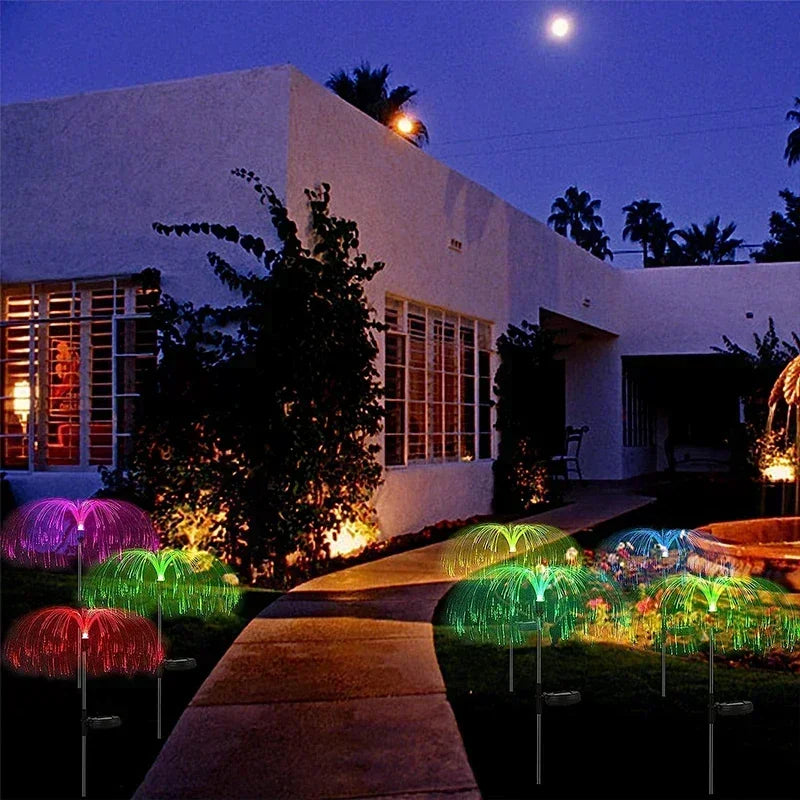 Solar Fiber Optic Jellyfish Garden Lights