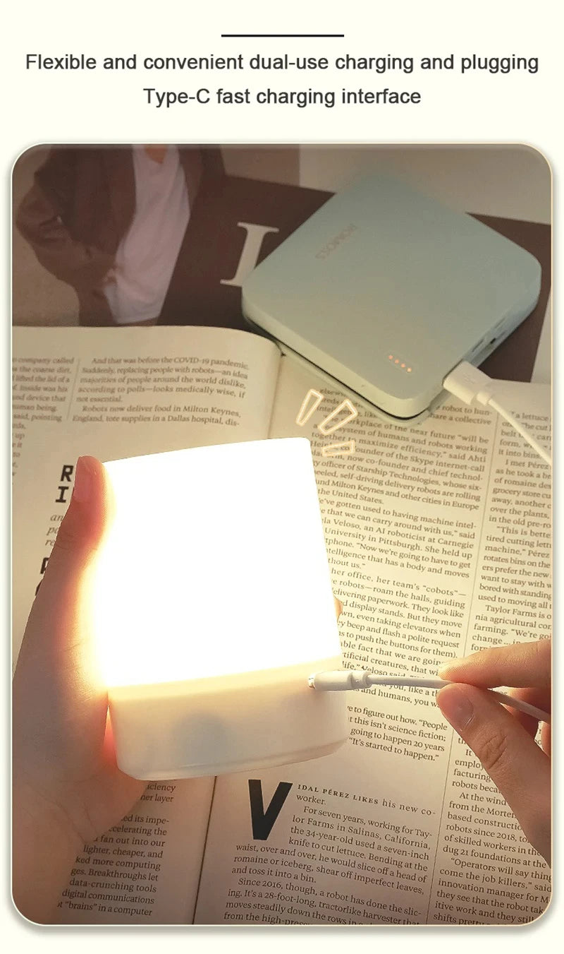 Touch Night Lamp – 3-Mode Dimmable USB Charging Bedside Lamp