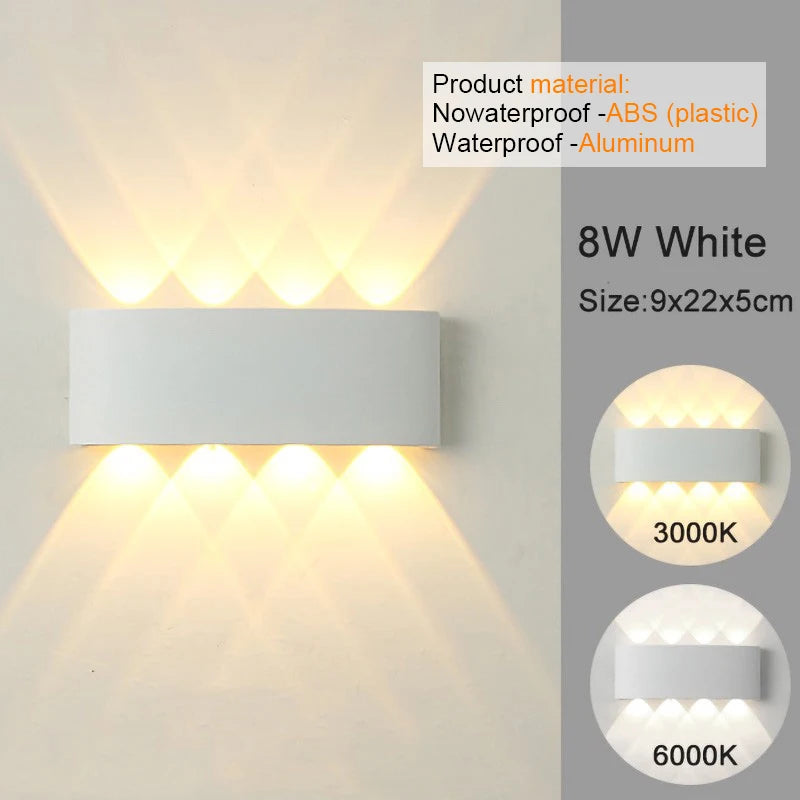 LED Wall Sconce – Modern Indoor & Outdoor Up/Down Wall Mount Light for Living Room