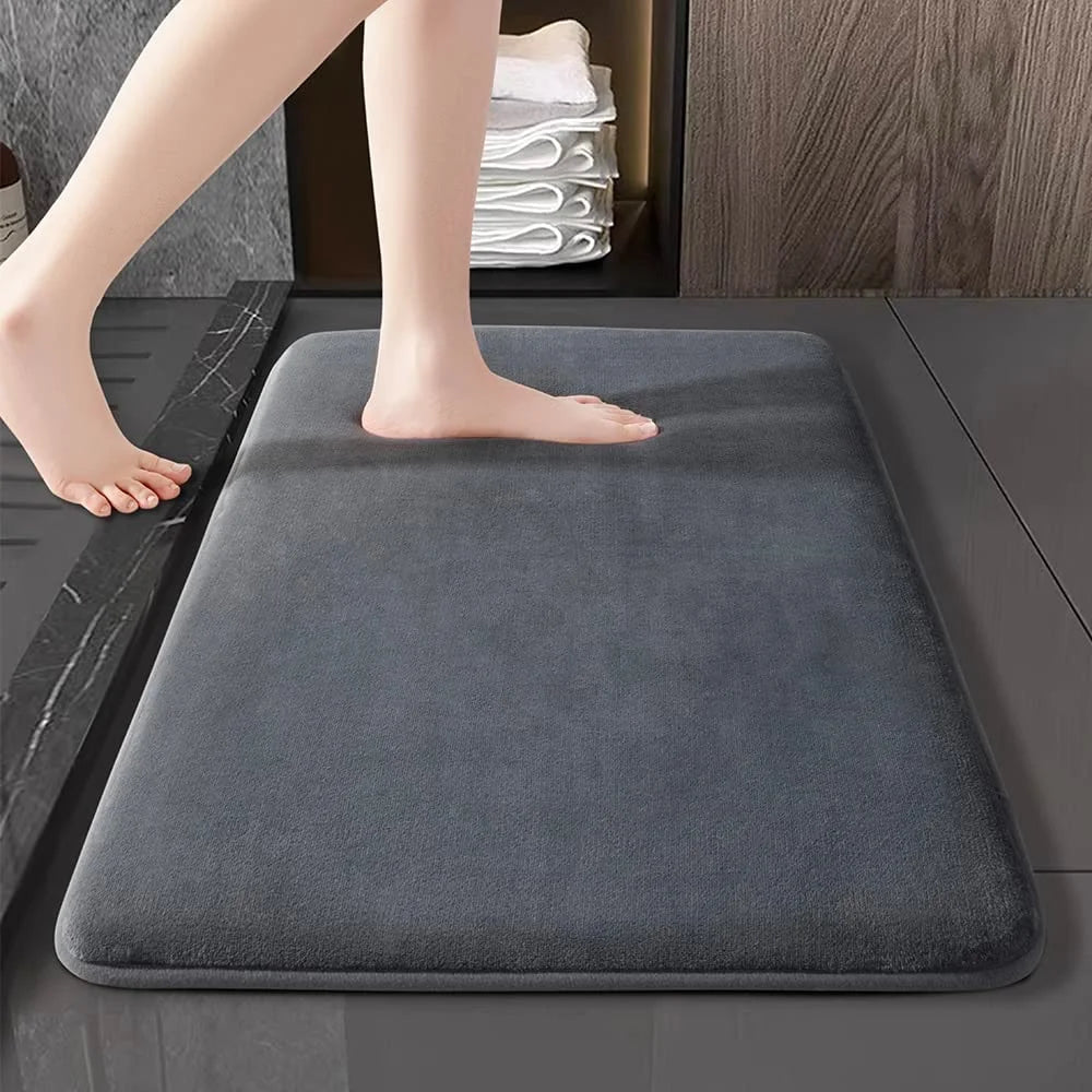 Super Absorbent Anti-Slip Bath Mat – Coral Velvet Floor & Door Mat