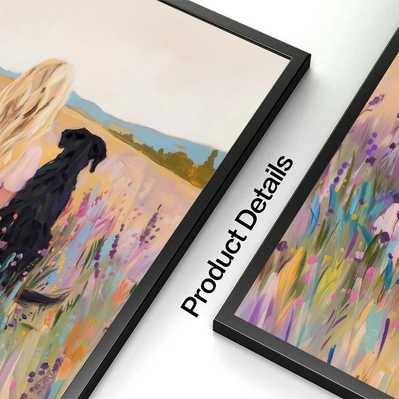 Girls & Pets Canvas Wall Art