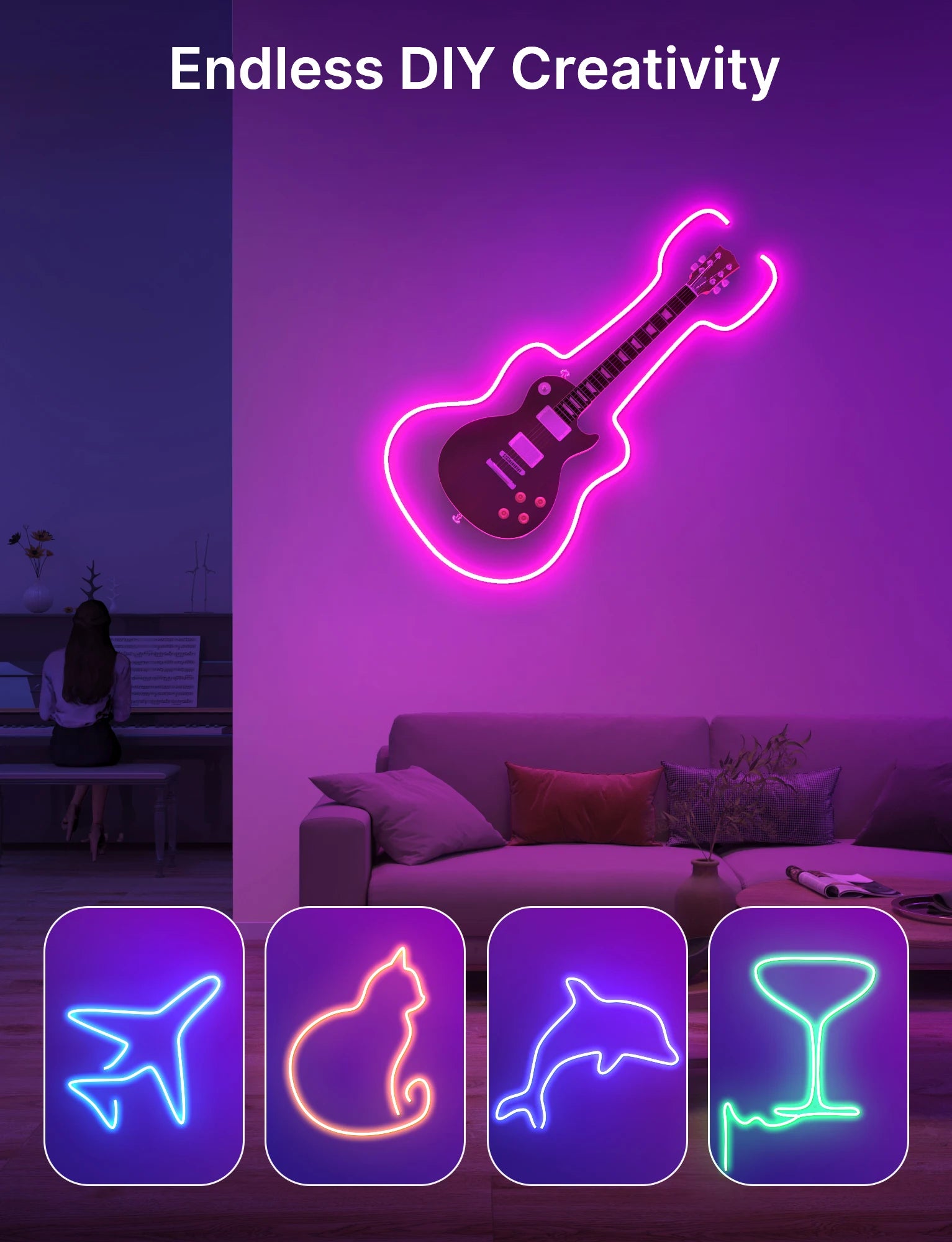 EU Plug LED Neon Strip Light