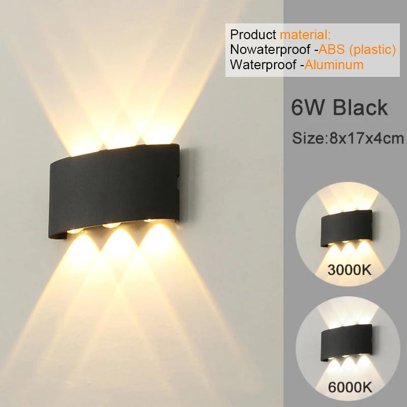LED Wall Sconce – Modern Indoor & Outdoor Up/Down Wall Mount Light for Living Room
