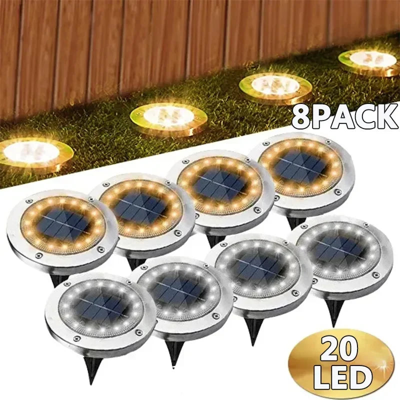 8/20 LED Solar Disk Lights