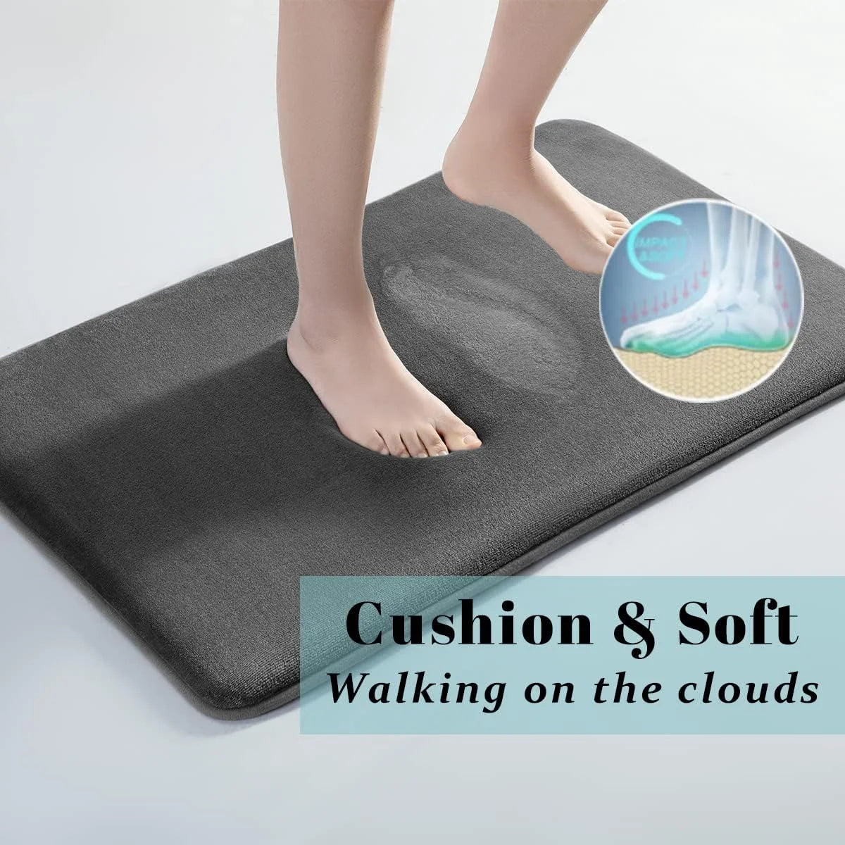 Super Absorbent Anti-Slip Bath Mat – Coral Velvet Floor & Door Mat