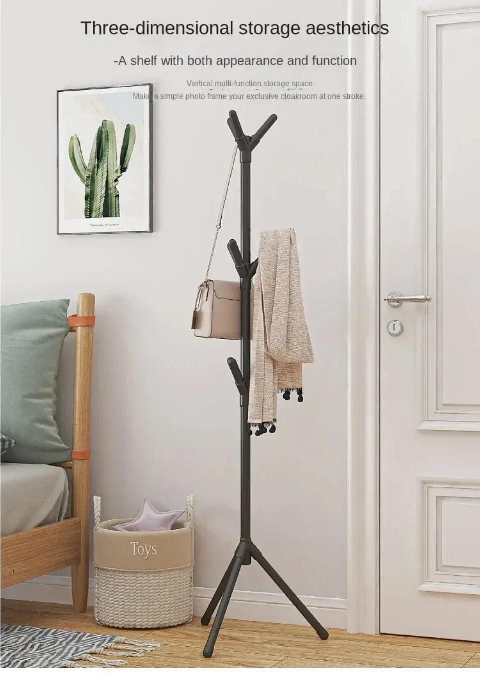 Vertical Tree-Branch Clothes & Hats Rack