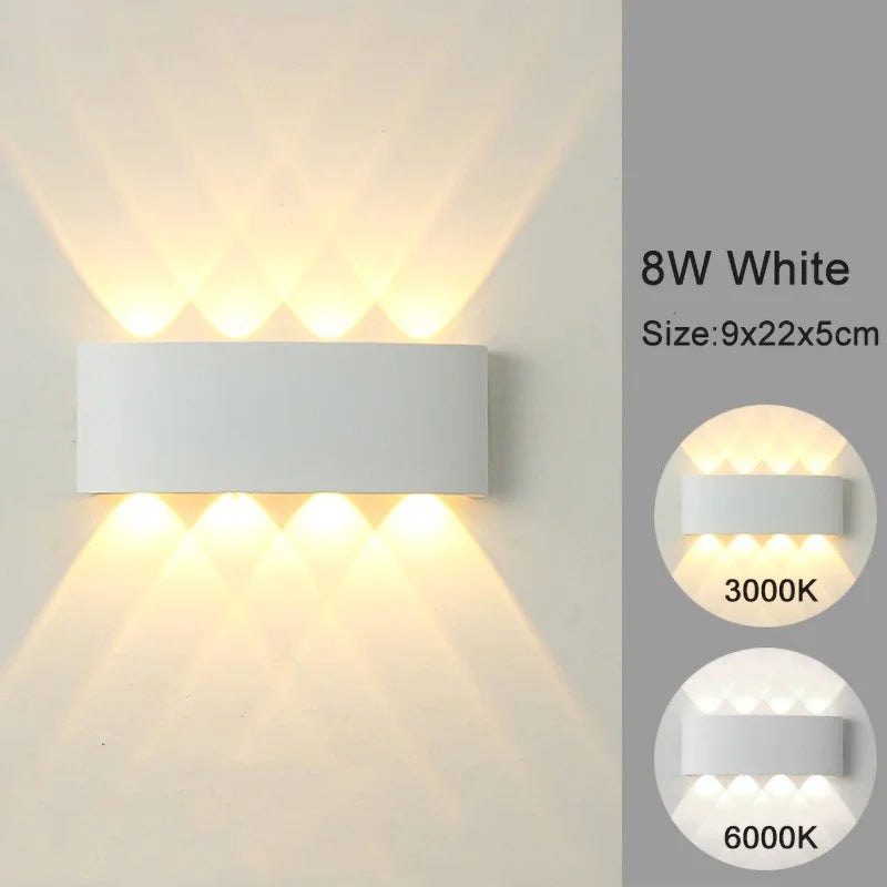 LED Wall Sconce – Modern Indoor & Outdoor Up/Down Wall Mount Light for Living Room