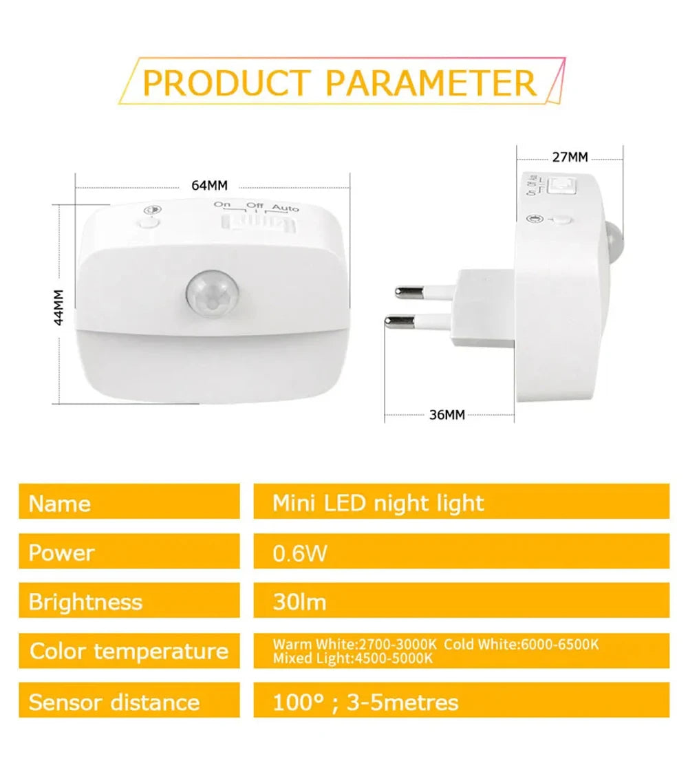 LED Motion Sensor Night Light