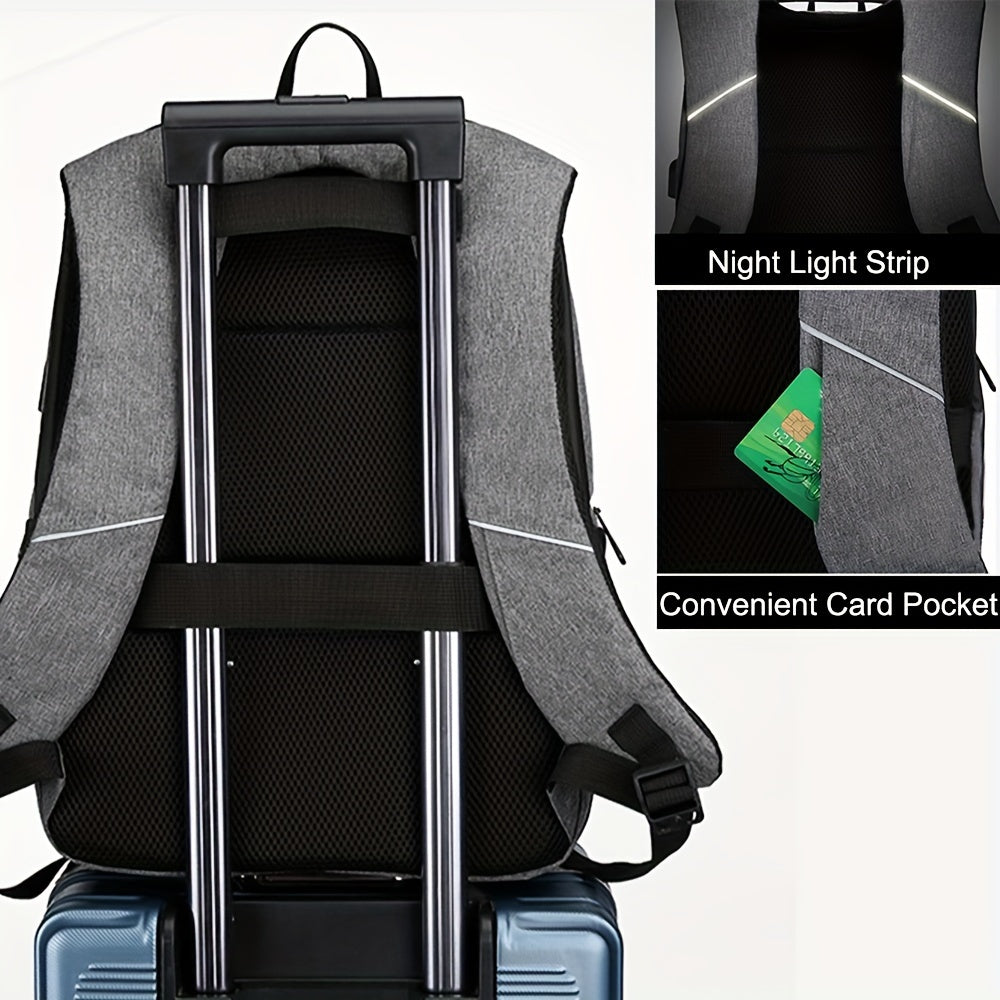 Men’s Anti-Theft Laptop Backpack – Large Capacity Travel & Business Bag