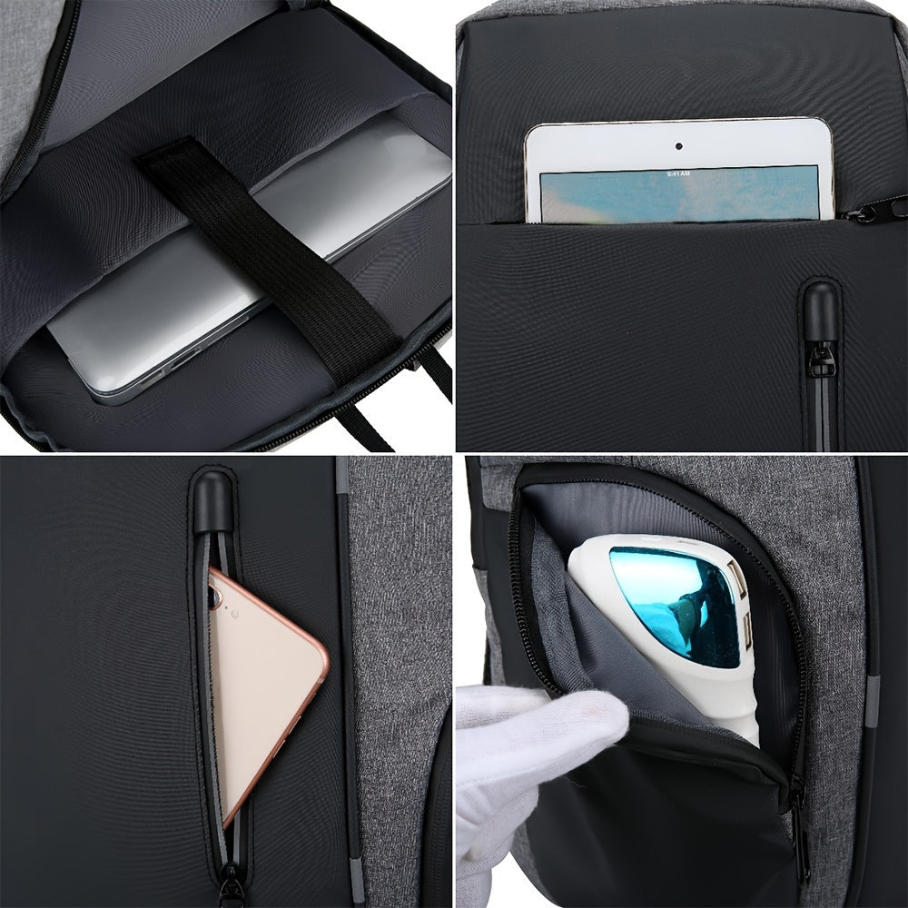 Men’s Anti-Theft Laptop Backpack – Large Capacity Travel & Business Bag